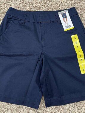 Matty M Women’s Bermuda Shorts with Pockets Navy, Size Small (New)